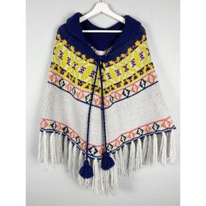 Free People High Life Fair Isle Poncho Sweater